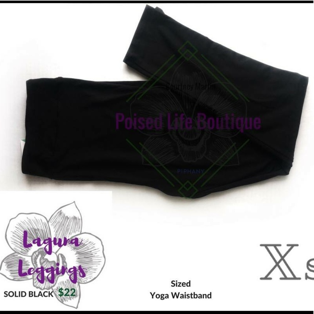 Solid black leggings